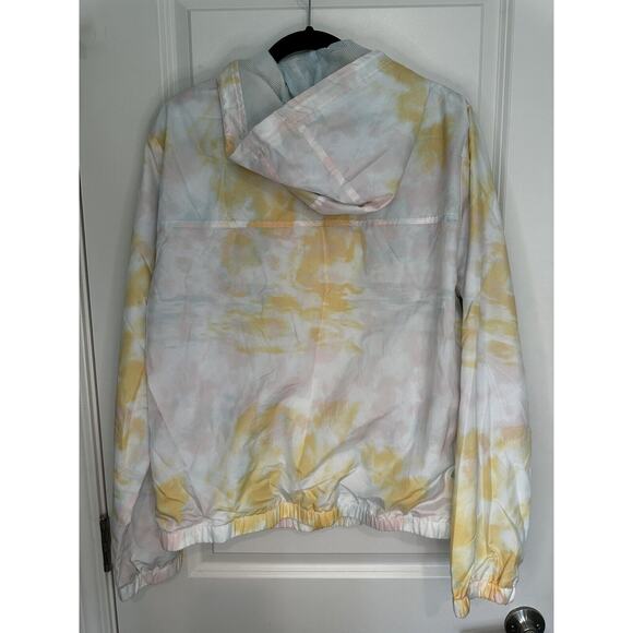 Vans Women XL Kastle Tri Color Windbreaker Jacket Tie Dye Raincoat Skater hooded - Picture 4 of 11